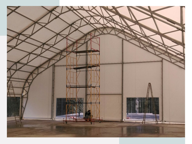 Шатровые ангары в Калининграде